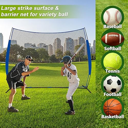Miniatura 4 de Baseball Barrier Backstop Net Heavy Duty Portable with Carry Bag for Softball Lacrosse Training for Backyard Adults Practice