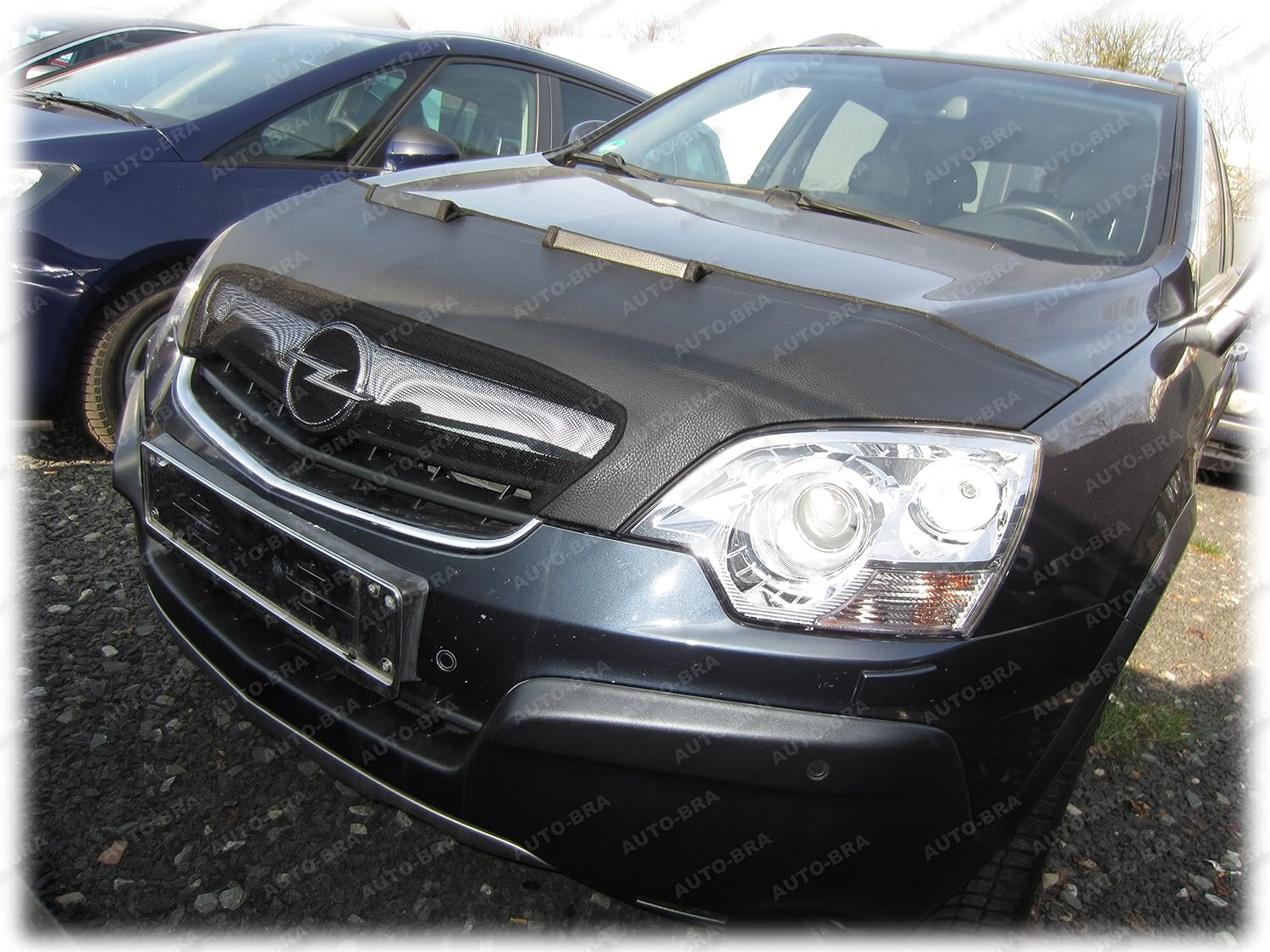 Hood Bra Front End Nose Mask Compatible with Saturn VUE, Opel Vauxhall Antara, Holden Captiva 5 Since 2006 Bonnet Bra STONEGUARD Protector Tuning