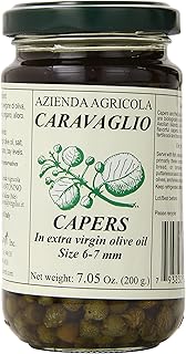 Antonino Caravaglio Marinated Capers with Herbs In Extra Virgin Olive Oil, 7.1 Ounce