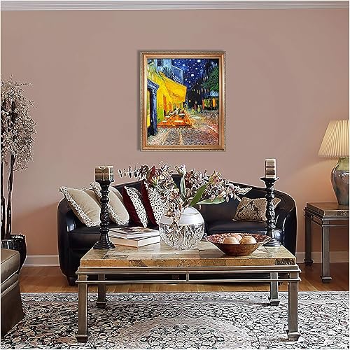 Miniatura 1445 de A&T ARTWORK The Starry Night de Vincent Van Gogh. Tamaño del marco: 36 x 30 pulgadas, tamaño de la imagen: 30 x 24 pulgadas, reproducciones clásicas