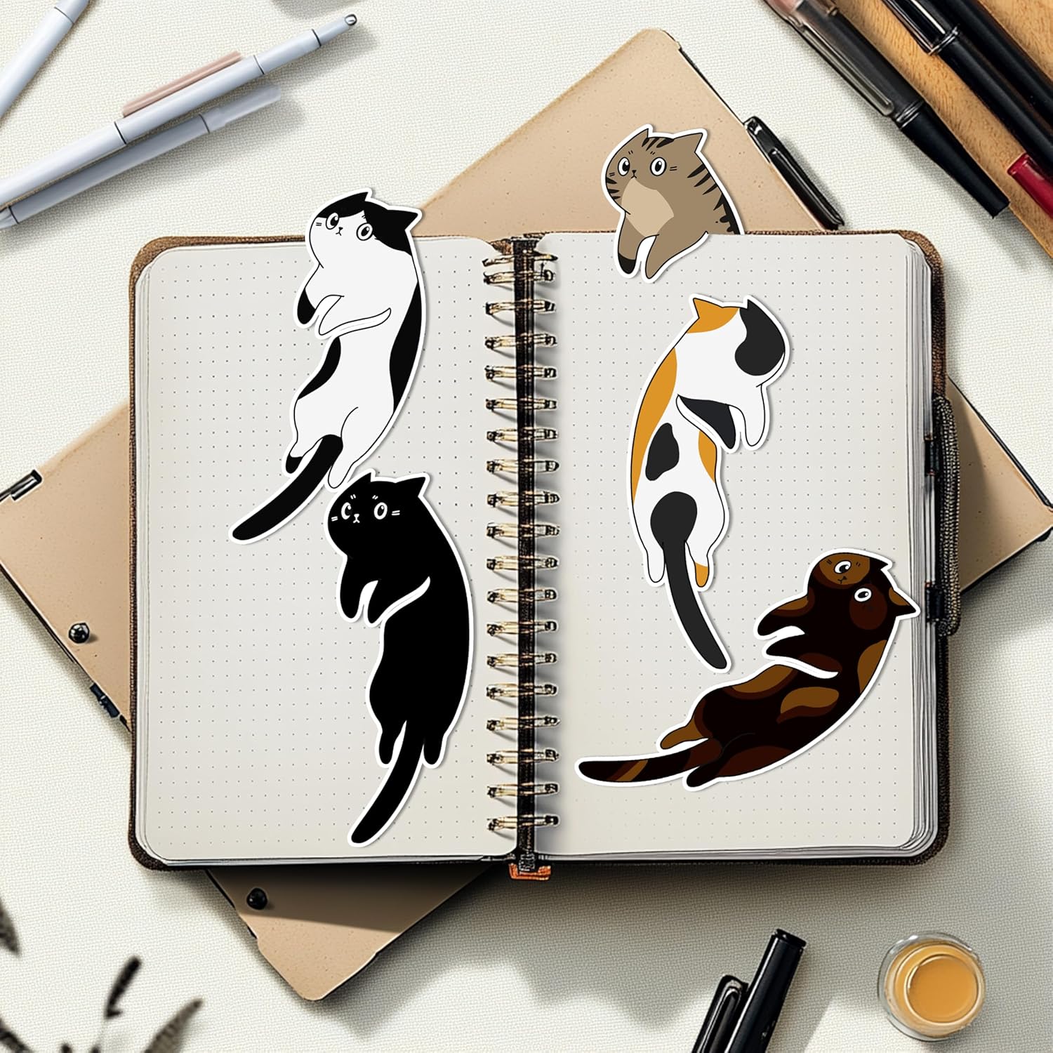 TwoDays Cute Cat Bookmarks for Reading Women, Gifts for Book Lovers, Book Accessories for Bookish, Cat Party Favors (Set of 10, 5'' X 2'') - Image 6