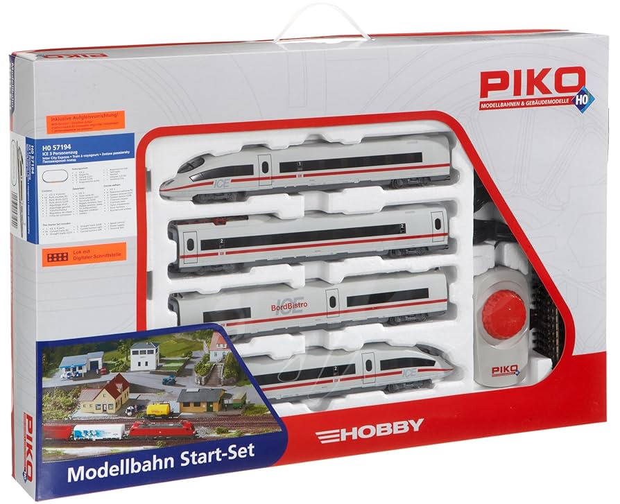 PIKO-57194 HOゲージ ICE 3スタートセット PIKO 57194 DB ICE 3 STARTER SET, 120V (HO-SCALE) [PIKO57194