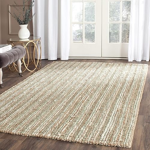 Vista 295 de SAFAVIEH Colección Natural Fiber NF447A - Tapete de pasillo, yute texturizado grueso tejido a mano de 0.75 pulgadas de grosor, ideal para zonas