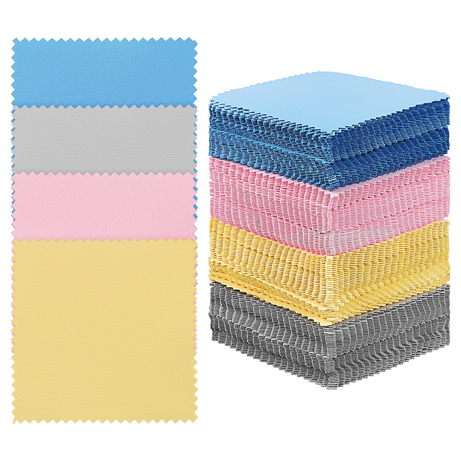 Paño para limpiar joyas eficaz contra la opacidad bayeta de doble felpa portátil de 8x8 cm