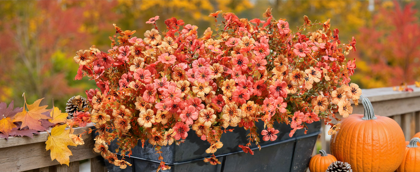 Künstliche Chrysanthemen Für Draußen - 10 Bundles UV-beständige Herbstblumen