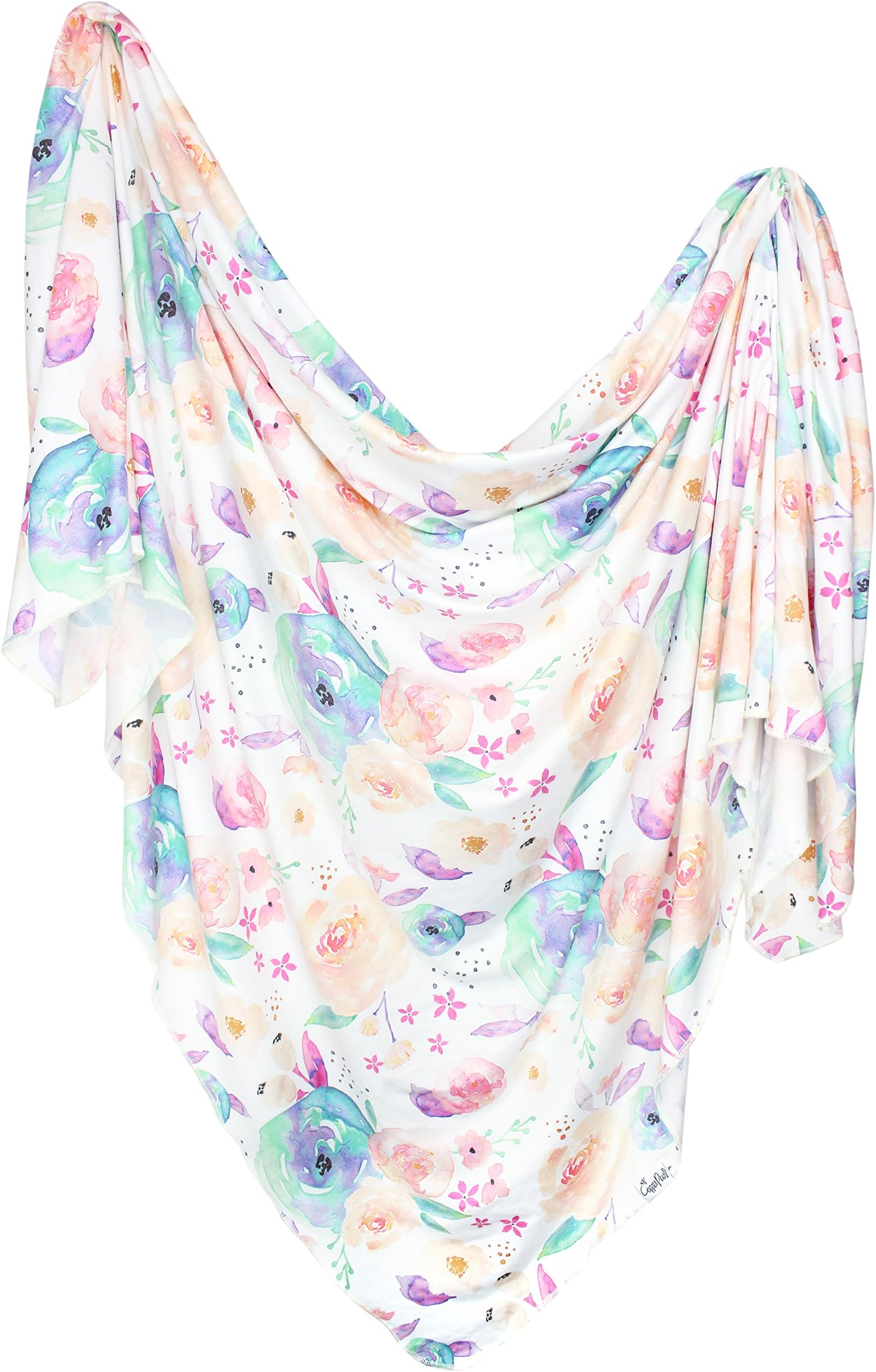 Large Premium Knit Baby Swaddle Receiving Blanket "Bloom"