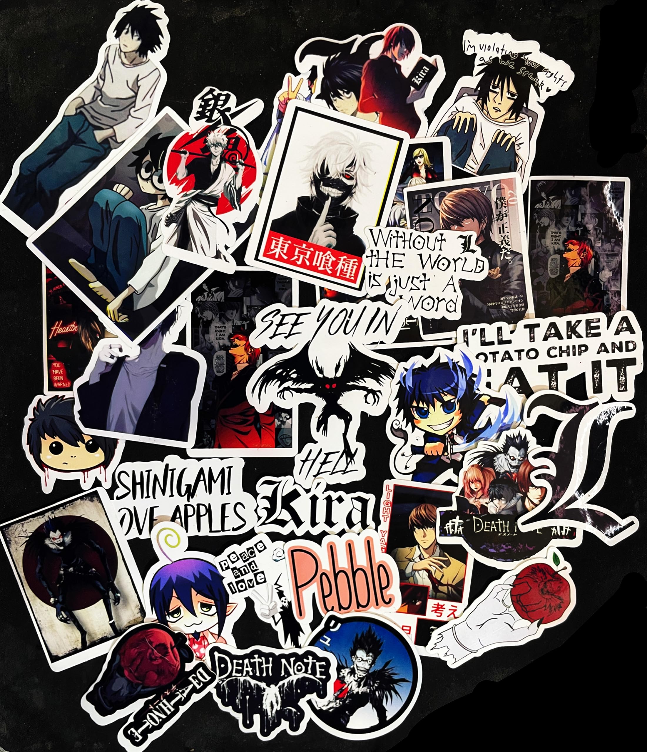 Sticker Fever 3M Vinyl Pack of 25 Death Note Collection Stickers for Anime Lovers Light Yagami/L/Ryuk etc. (25) (B0CC9NDPF5) Amazon Price History, Amazon Price Tracker