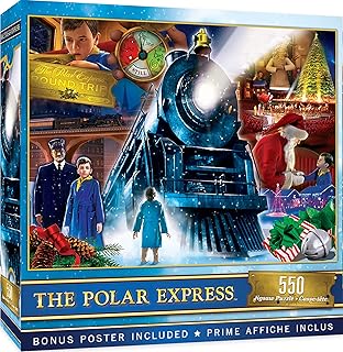 MasterPieces 550 Piece Glitter Christmas Jigsaw Puzzle - Polar Express Ride 550-18