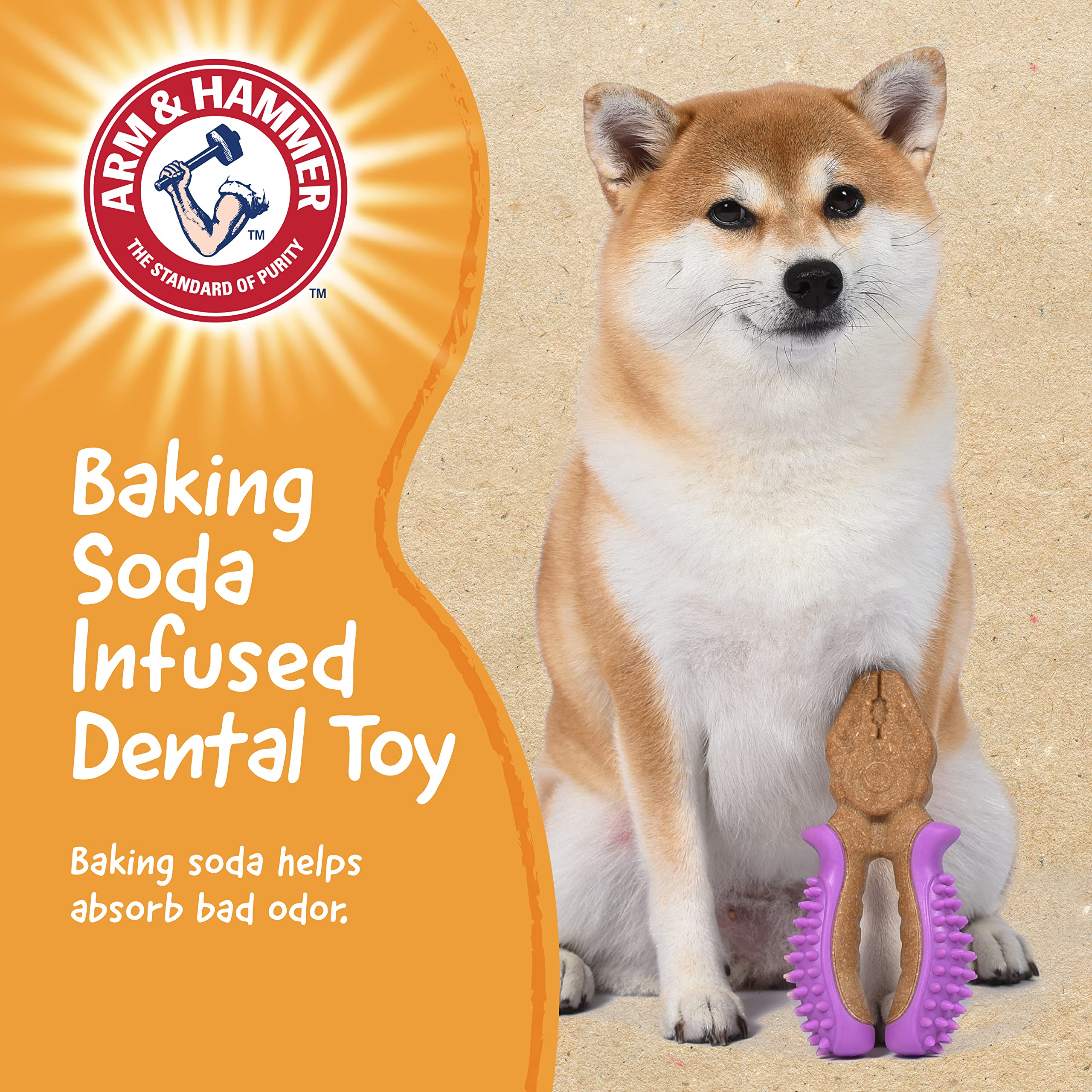 Arm & Hammer Kolekcja narzędzi do żucia dla zwierząt: Mieszanka drewna Pędzel do żucia dla psów | Zabawki do żucia dla psów z skompresowanym drewnem z sodą oczyszczoną, bezpieczniejsza i trwała