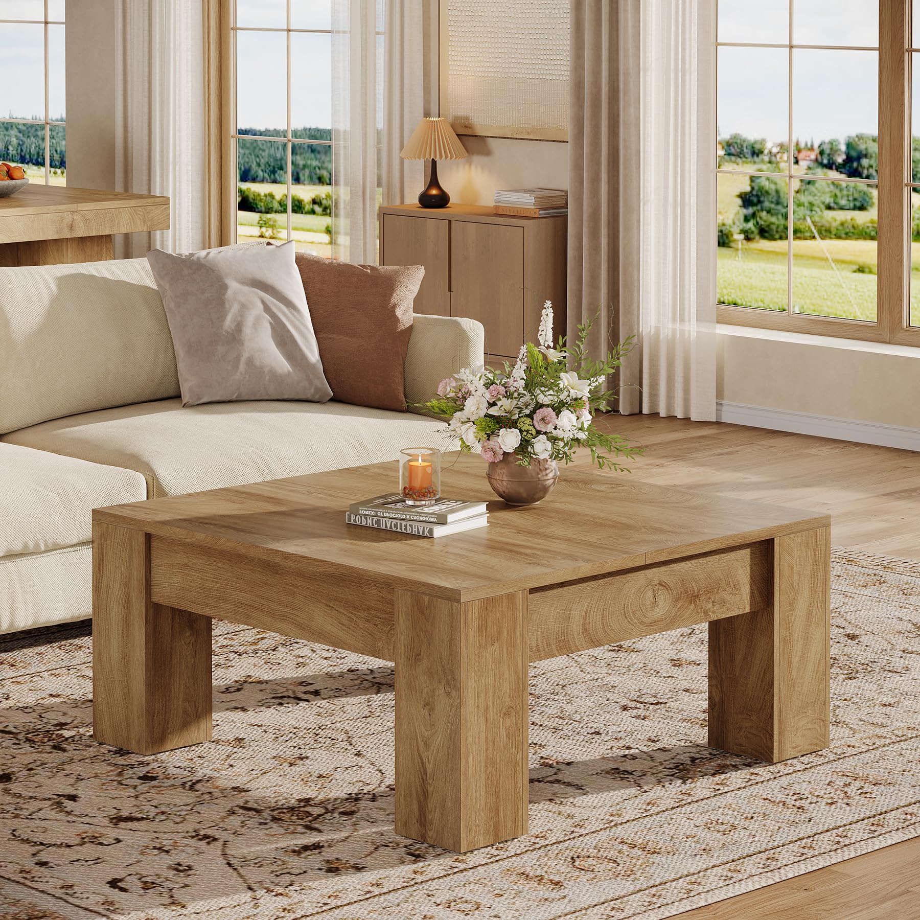 【スクエアルーツ】 QUATTRO COFFEE TABLE RAW OAK Amazon.com: Tribesigns Square Coffee Table, 39-Inch Farmhouse