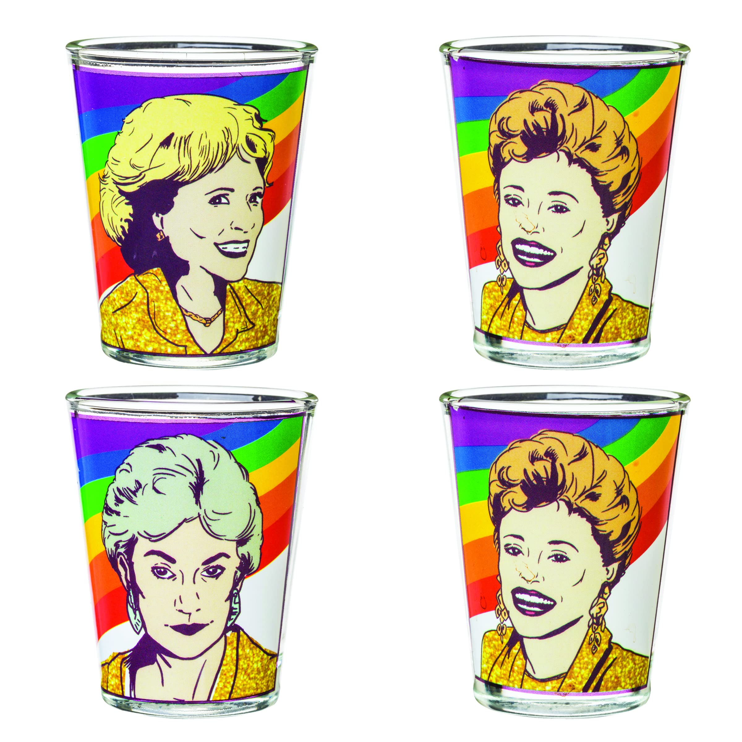 Mini verres Golden Girls Silver Buffalo de collection pour fan de série