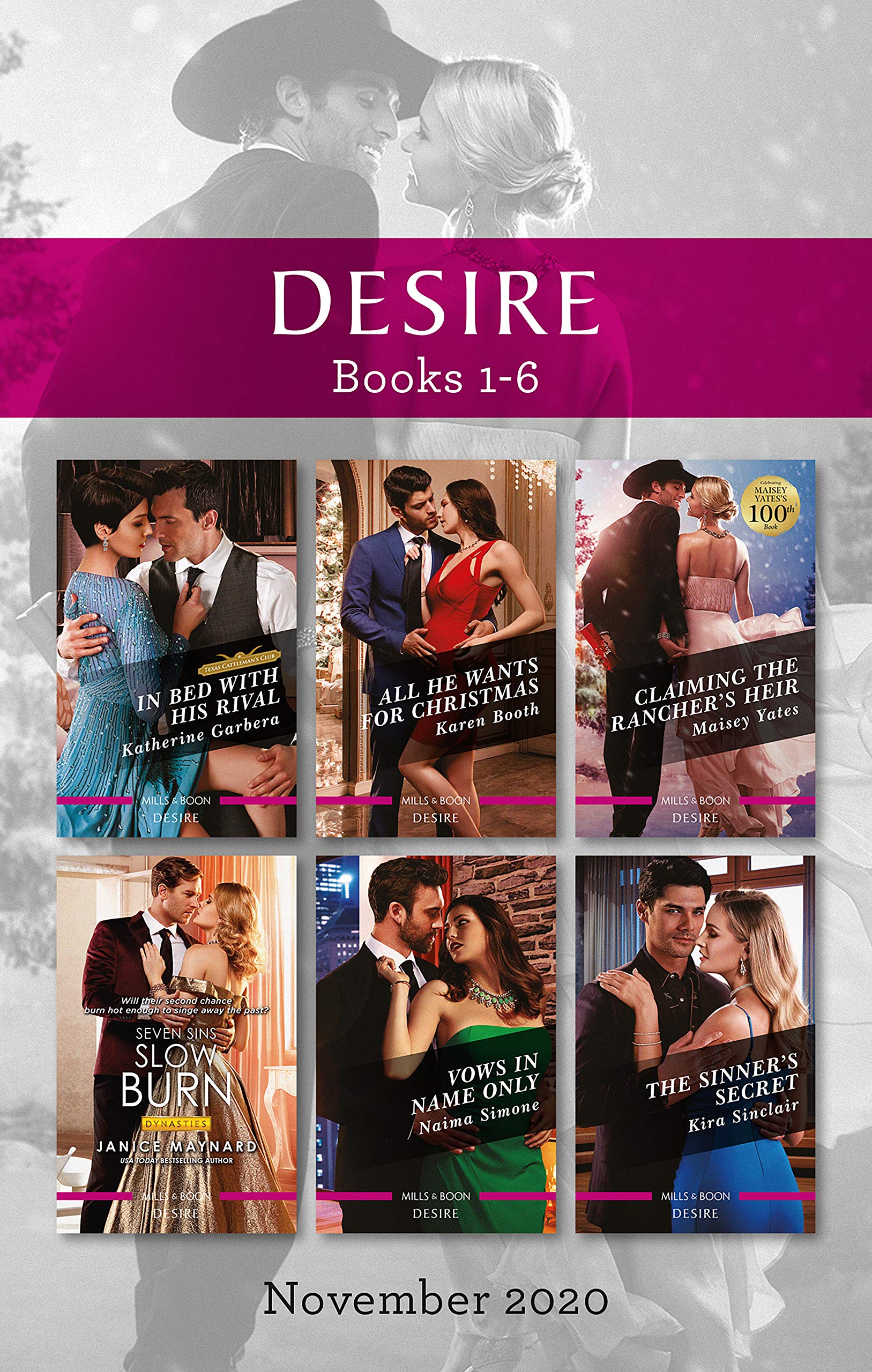 Buy Desire Box Set 1-6 Nov 2020/In Bed with His Rival/All He Wants for Christmas/Claiming the Rancher's Heir/Slow Burn/Vows in Name Only/The Si (Texas Cattleman's Club: Rags to Riches) — BookShops.in