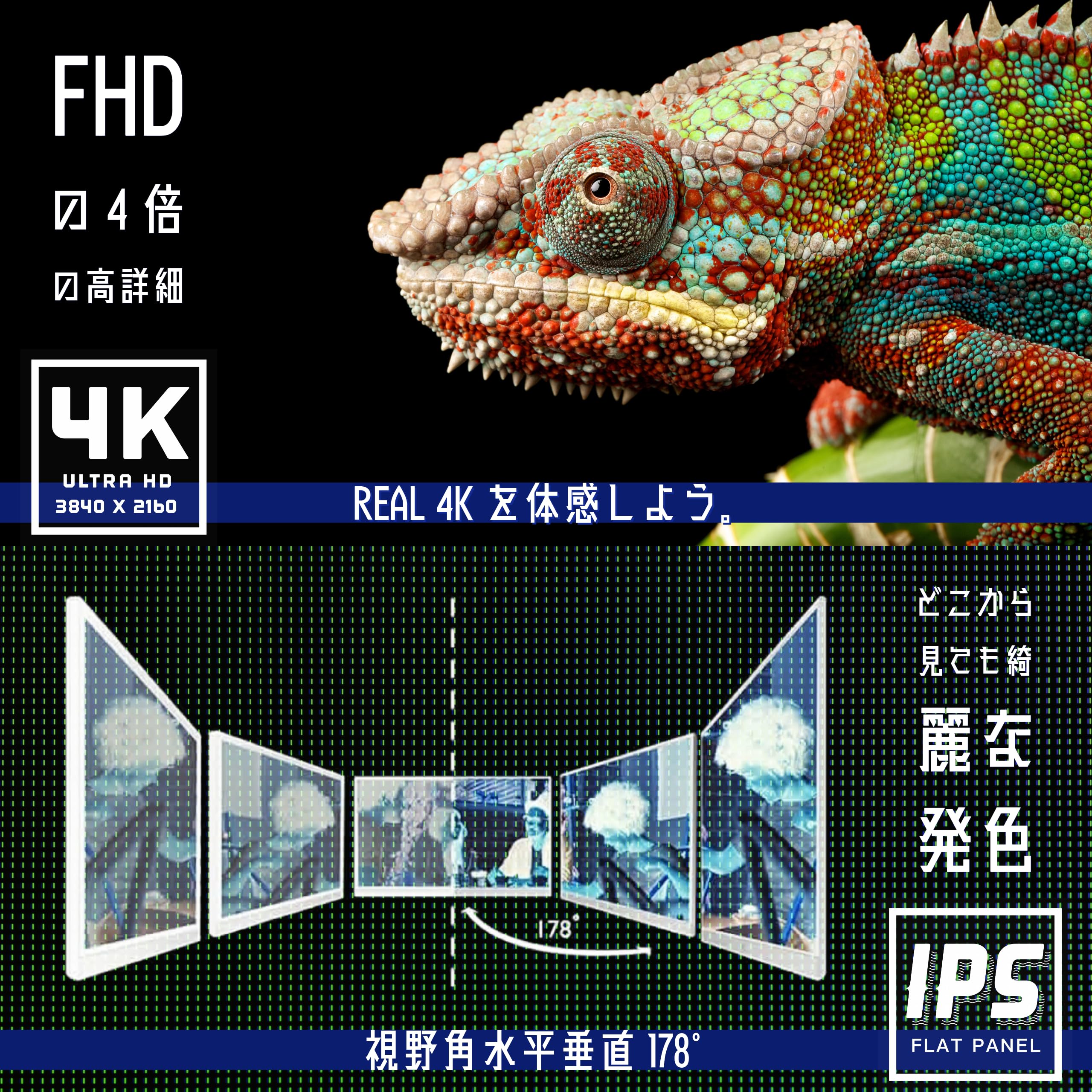 Amazon.co.jp: 4K モニター 32インチ IPS ディスプレイ スピーカー内蔵