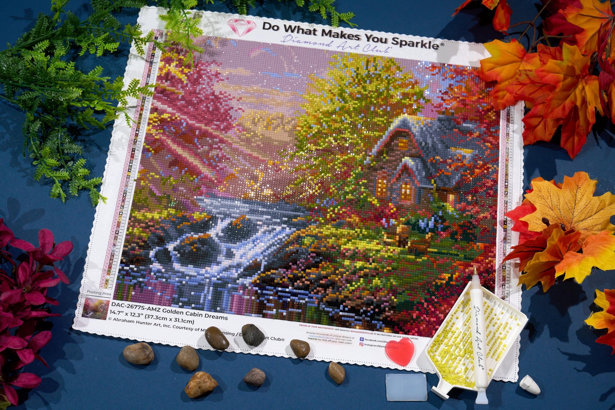 Amazon.com: DIAMOND ART CLUB Golden Cabin Dreams Diamond Painting