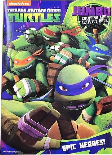 Miniatura 4 de Teenage Mutant Ninja Turtles Jumbo Libro para colorear y actividades de 96 páginas (1 libro) Temas de acción surtidos