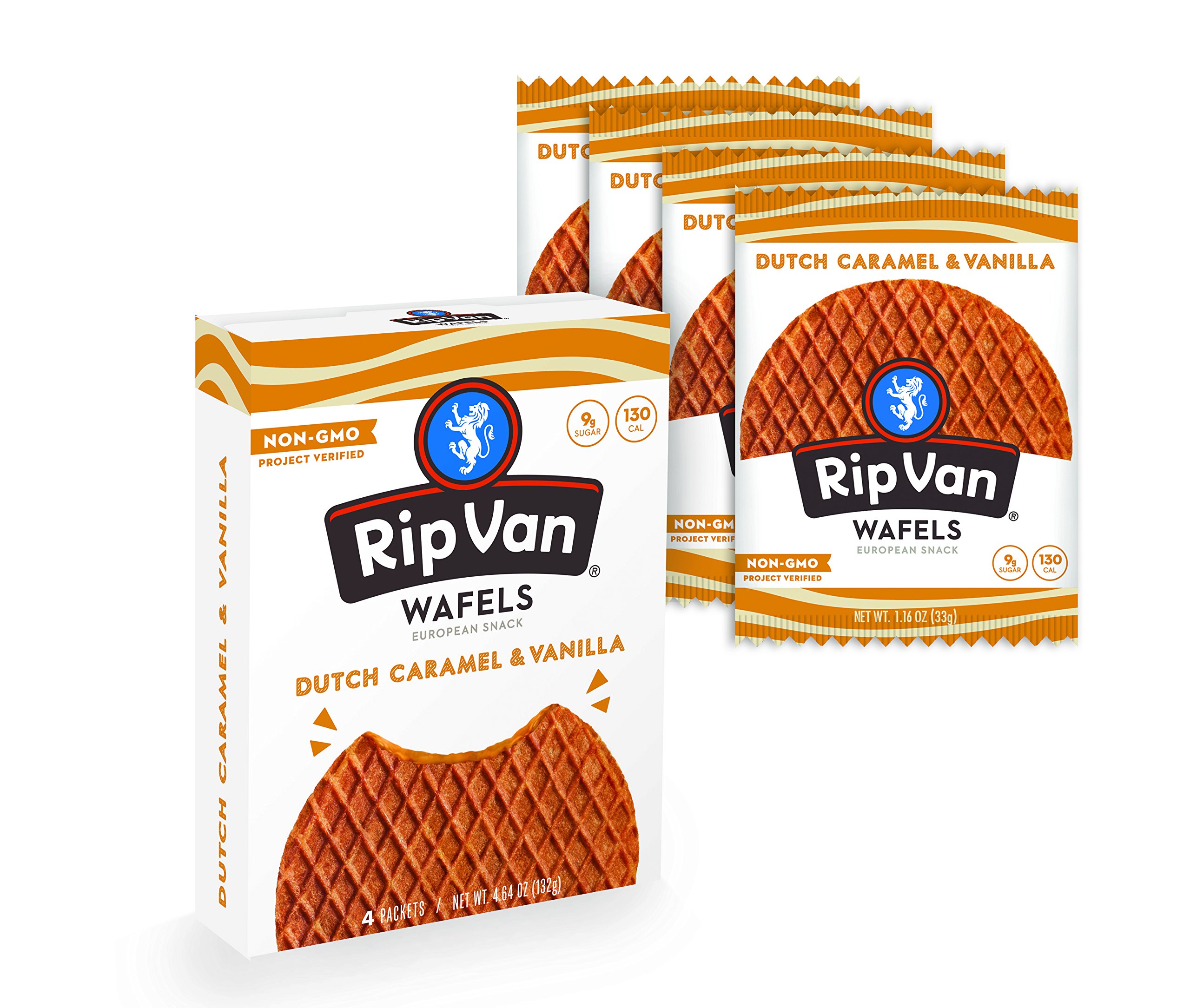 Snack Wafels, Dutch Caramel and Vanilla, 4 Count