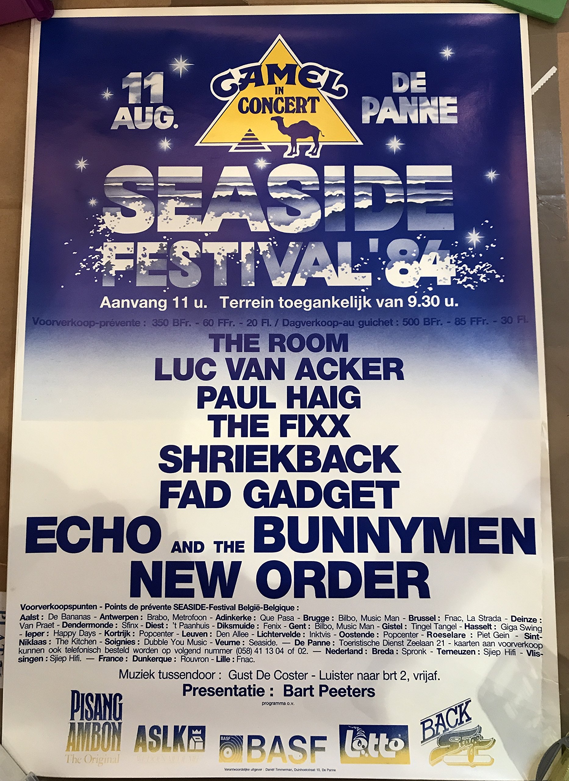Générique Seaside Festival 84 – New Order/Fad Gadget – 42 x 62 cm – Poster