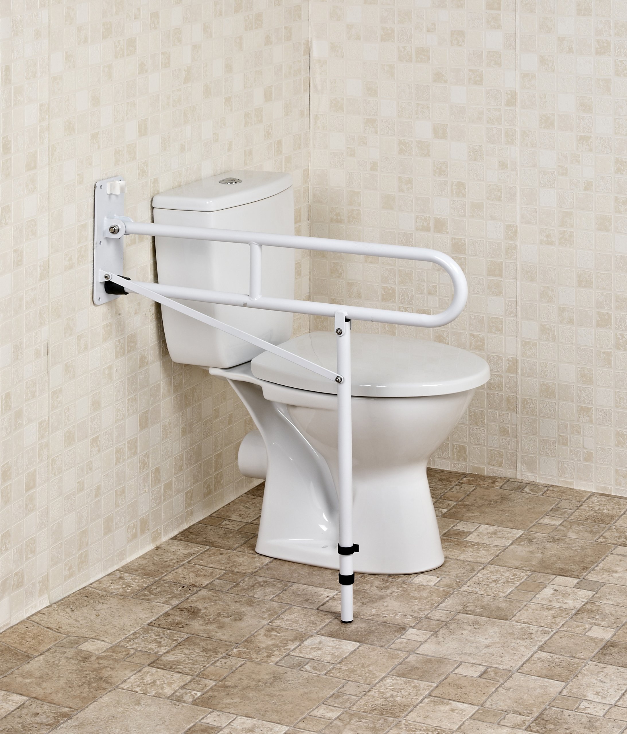 Nottingham Rehab Supplies (NRS) NRS Healthcare Abklappbares Geländer mit Stützbein