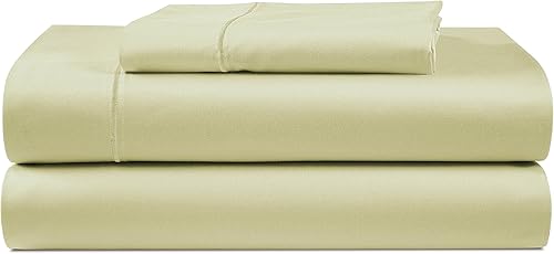 LANE LINEN Sábanas 100% de algodón egipcio, juego de sábanas de 1000 hilos tamaño individual de 3 piezas, sábanas de algodón de fibra larga, tejido