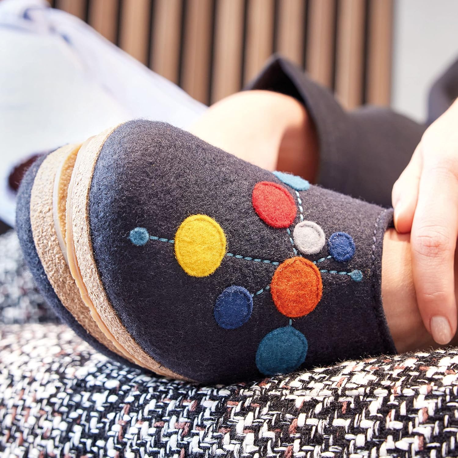 HAFLINGER Faible Felt Clog Wool Slipper - Image 5