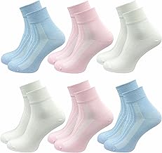 GAWILO Diabetic Socks with Short Shaft (6 Pairs) | Without Elastic Waistband & Without Seam | Wellness Socks with Comfort Waistband