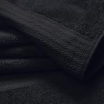 GLAMBURG Ultra Doucement 8-Piece Ensemble de serviettes - 100% Contient du coton pur à fil de fer, 2 Serviettes de bain surdimensionnées 27x54, 2 Serviettes à main 16x28, 4 Laver les vêtements 13x13 - Idéal pour une utilisation quotidienne, Hôtel & Spa - noir