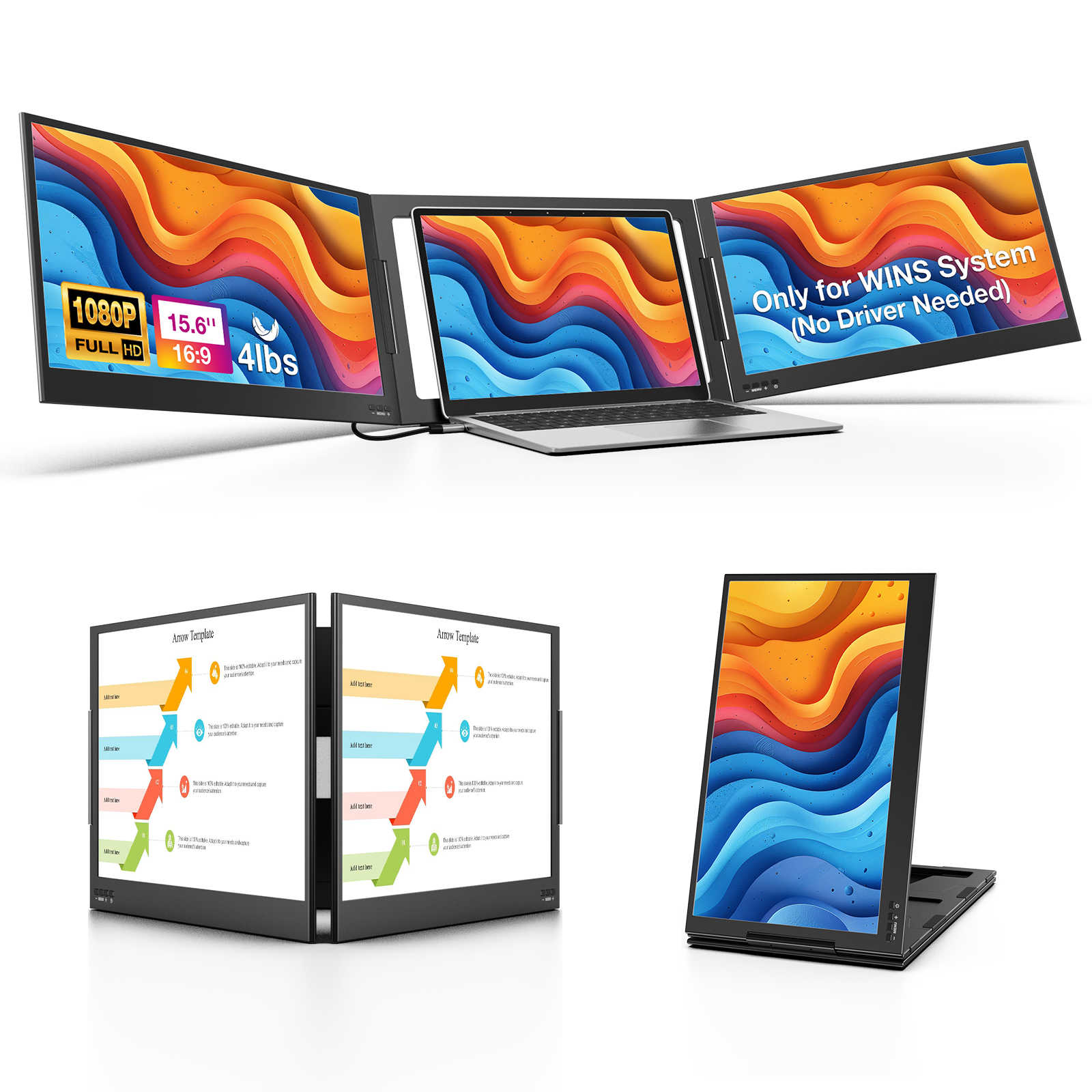 ★新品★UPER3 ECR Portable Monitor 本体 Amazon.com: QQH Laptop Screen Extender, 15.6