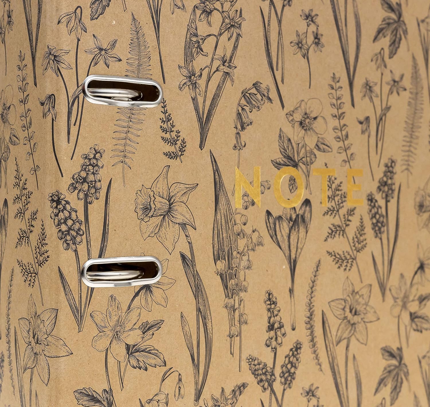Interdruk Lever Arch File A4 75 mm - Natural Brown Kraft - Botanique