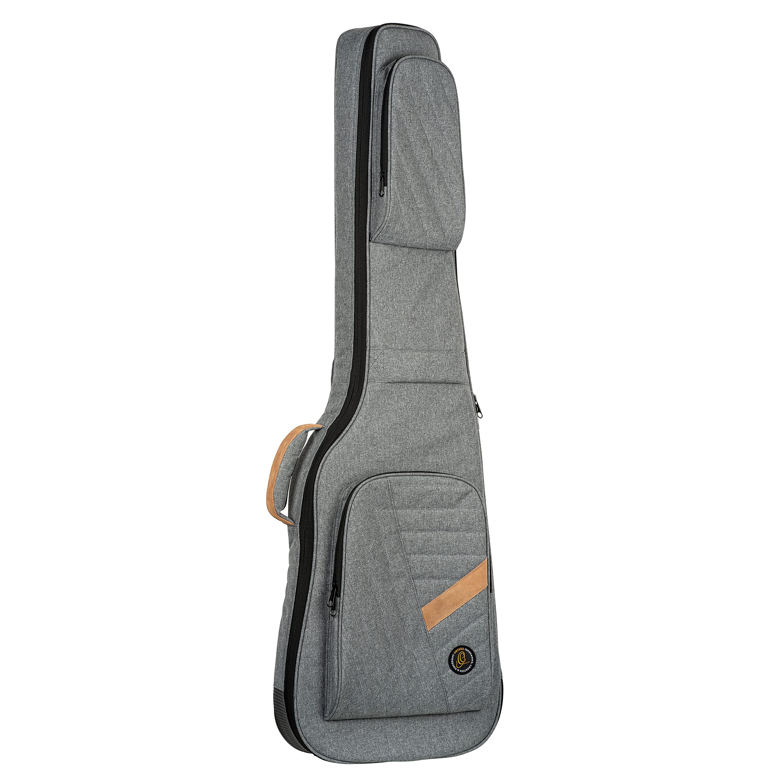Ortega Guitars Deluxe Bass Gigbag - E-Bass Tasche - Höhe 122 cm - Breite 37,5 cm - Baumwolle, Grau (OGBEB-DLX-GY)