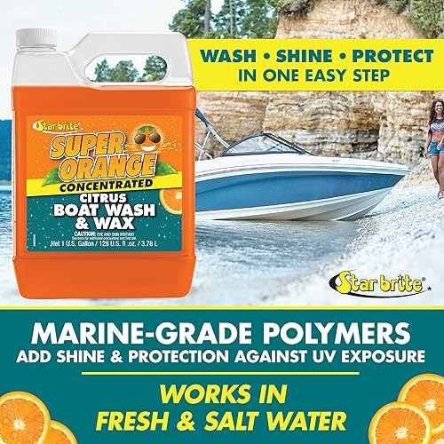 Miniatura 3 de STAR BRITE Jabón y cera para barcos cítricos súper naranja - Fórmula concentrada prémium para un brillo y protección definitivos