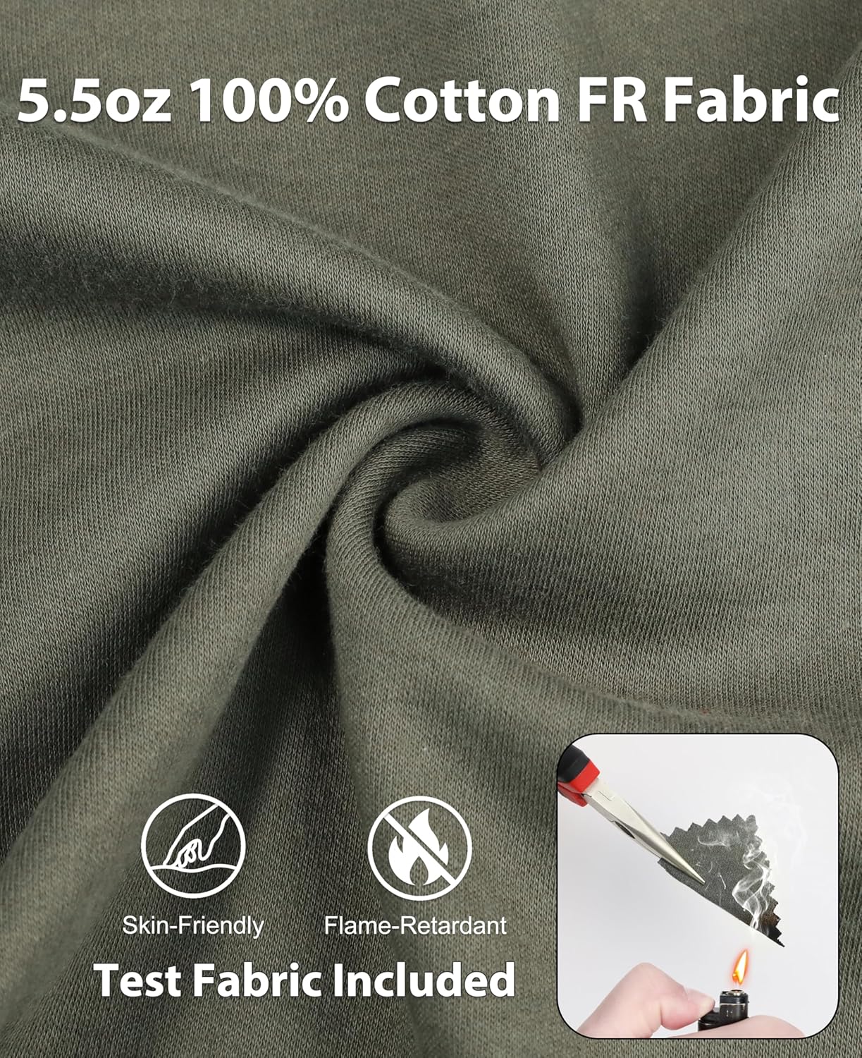 KONRECO FR Shirts for Summer Flame Resistant Shirt 5.5oz Light Weight CAT2 Henley Shirts - Image 6