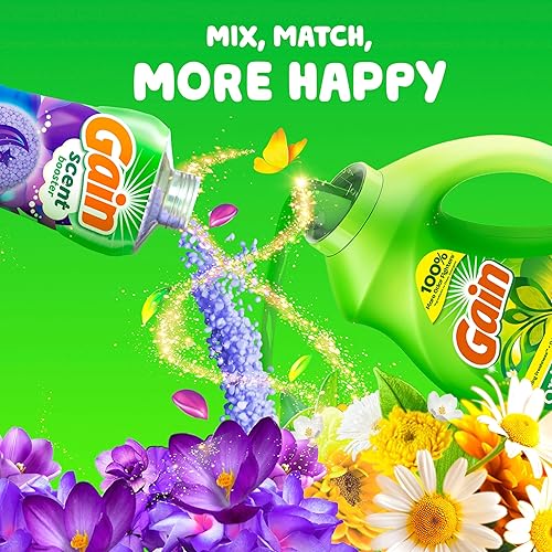 Vista 53 de Gain Gain - Detergente líquido para ropa con potenciador de aroma, aroma original, compatible con HE, 90 cargas en total, 65 onzas líquidas