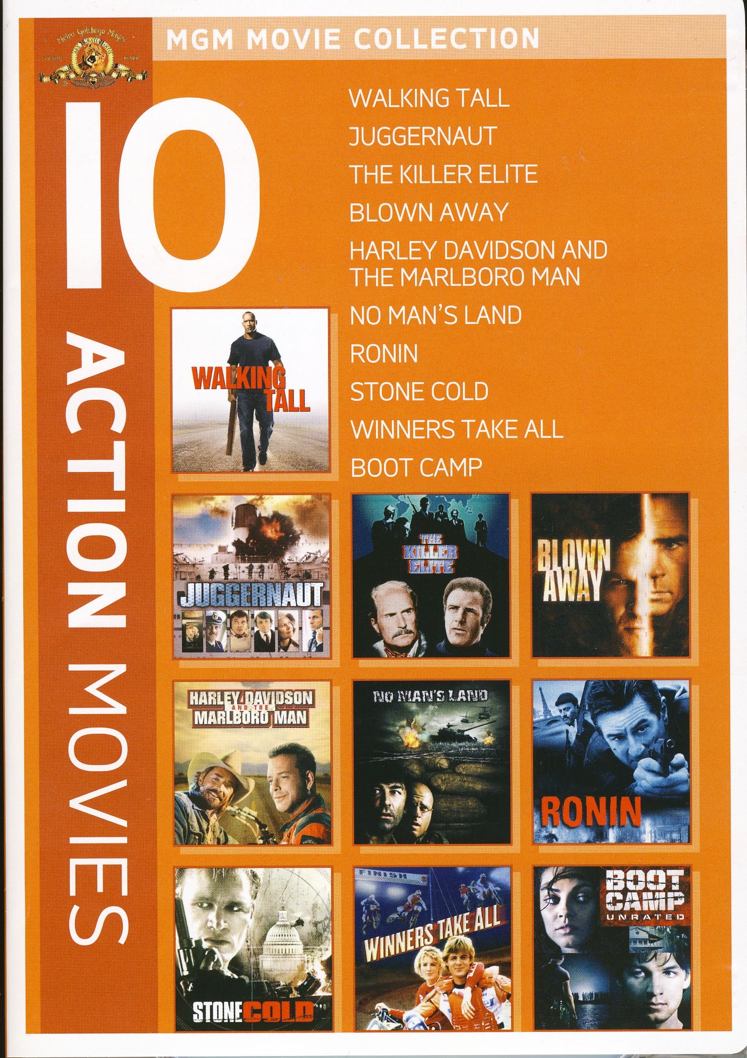 Action 10-Pack (Walking Tall / Juggernaut / The Killer Elite / Blown Away / Harley Davidson and the Marlboro Man / No Man's Land / Ronin / Stone Cold / Winners Take All / Boot Camp)