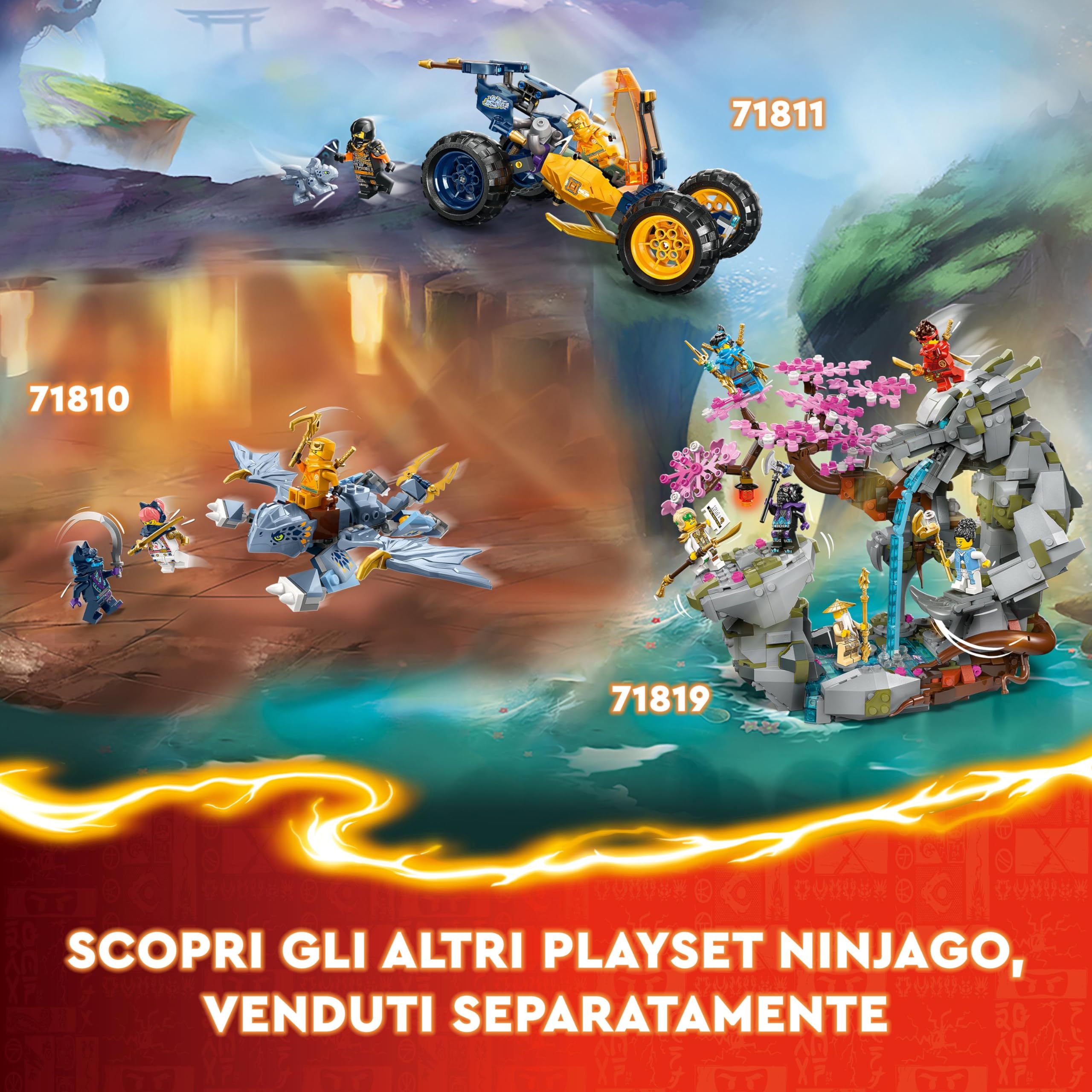 LEGO NINJAGO Climber Mech Ninja di Kai, Giochi per Bambini e Bambine da 9 Anni con Guerriero Giocattolo da Costruire e 4 Minifigure di Personaggi, Gioco d'Azione Ninja, Idea Regalo Divertente 71812