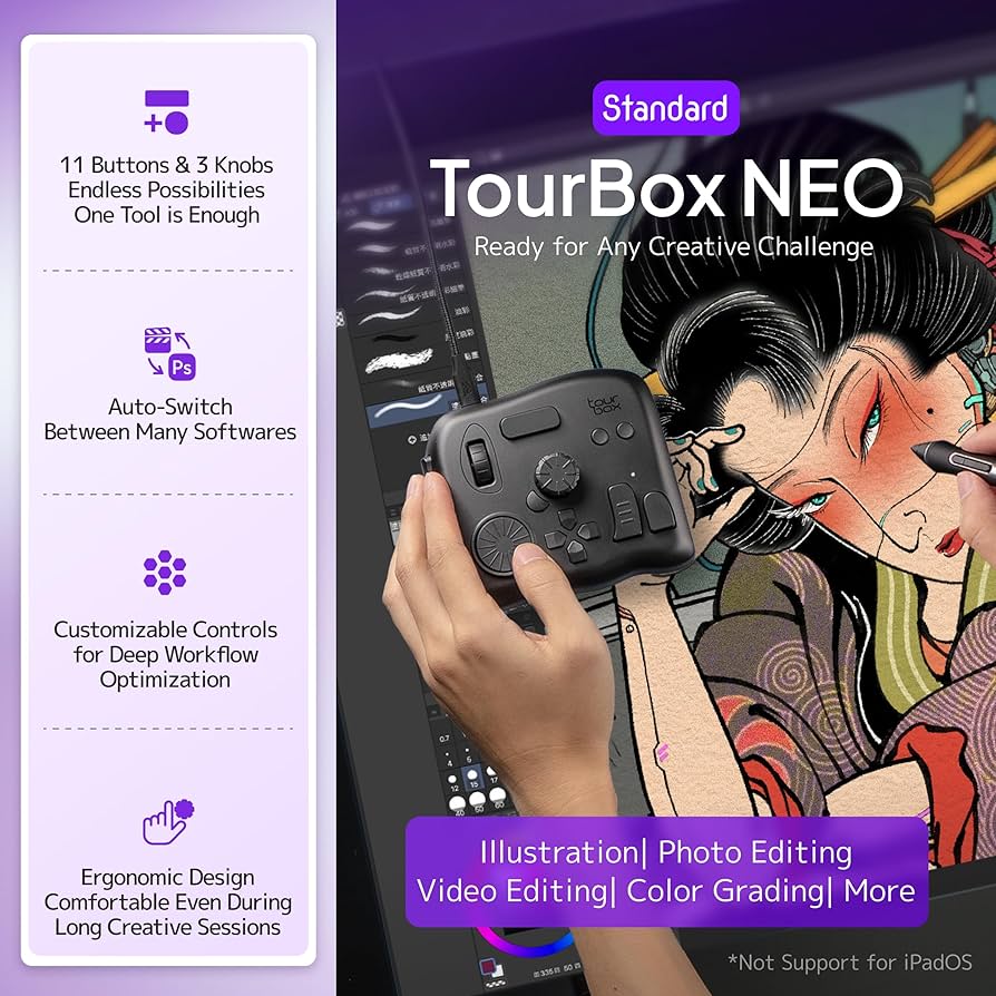 Amazon.com: TourBox NEO - Customizable Editing Controller, Photo