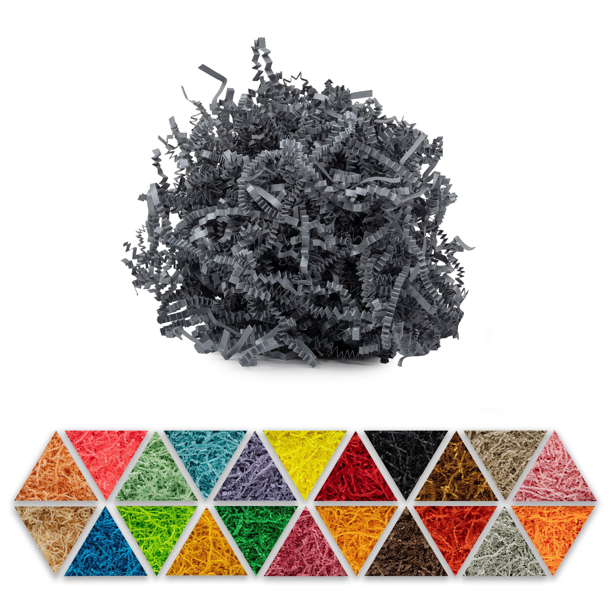 Relleno de papel metálico plateado de 1 kg – Material de embalaje biodegradable, ideal como relleno decorativo para cajas de regalo y cestas de regalo, así como como material de relleno para paquetes