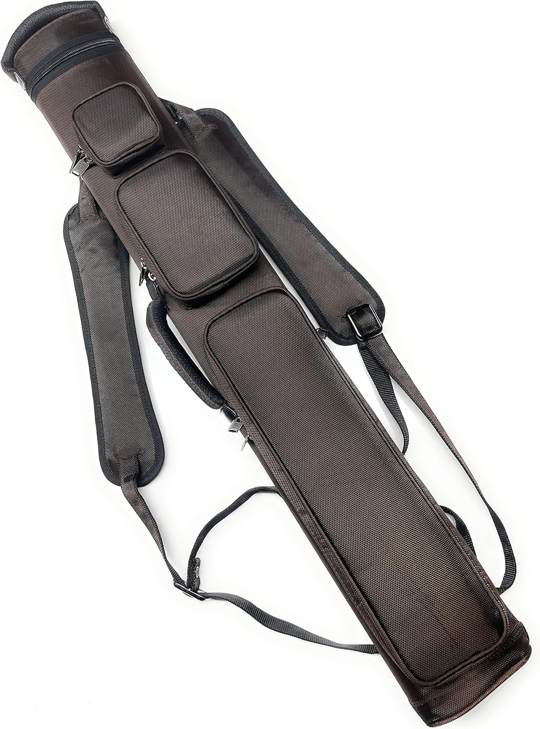 Duranylon All Brown 3 Butt 4 Shaft 3x4 Pool Billiards Cue Stick Case