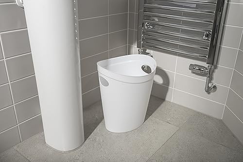 Miniatura 2 de Addis Papelera de plástico para baño, dormitorio, oficina, color negro, 12 LTR