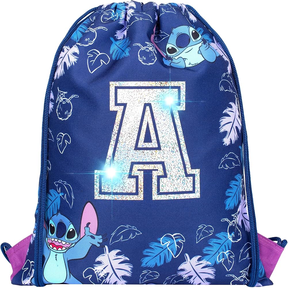 Set Piscine Enfant Stitch 3-en-1 - Sac à Dos, Serviette 140x70 Cm, Bouchons D'oreilles - Cadeau été, Plage, école