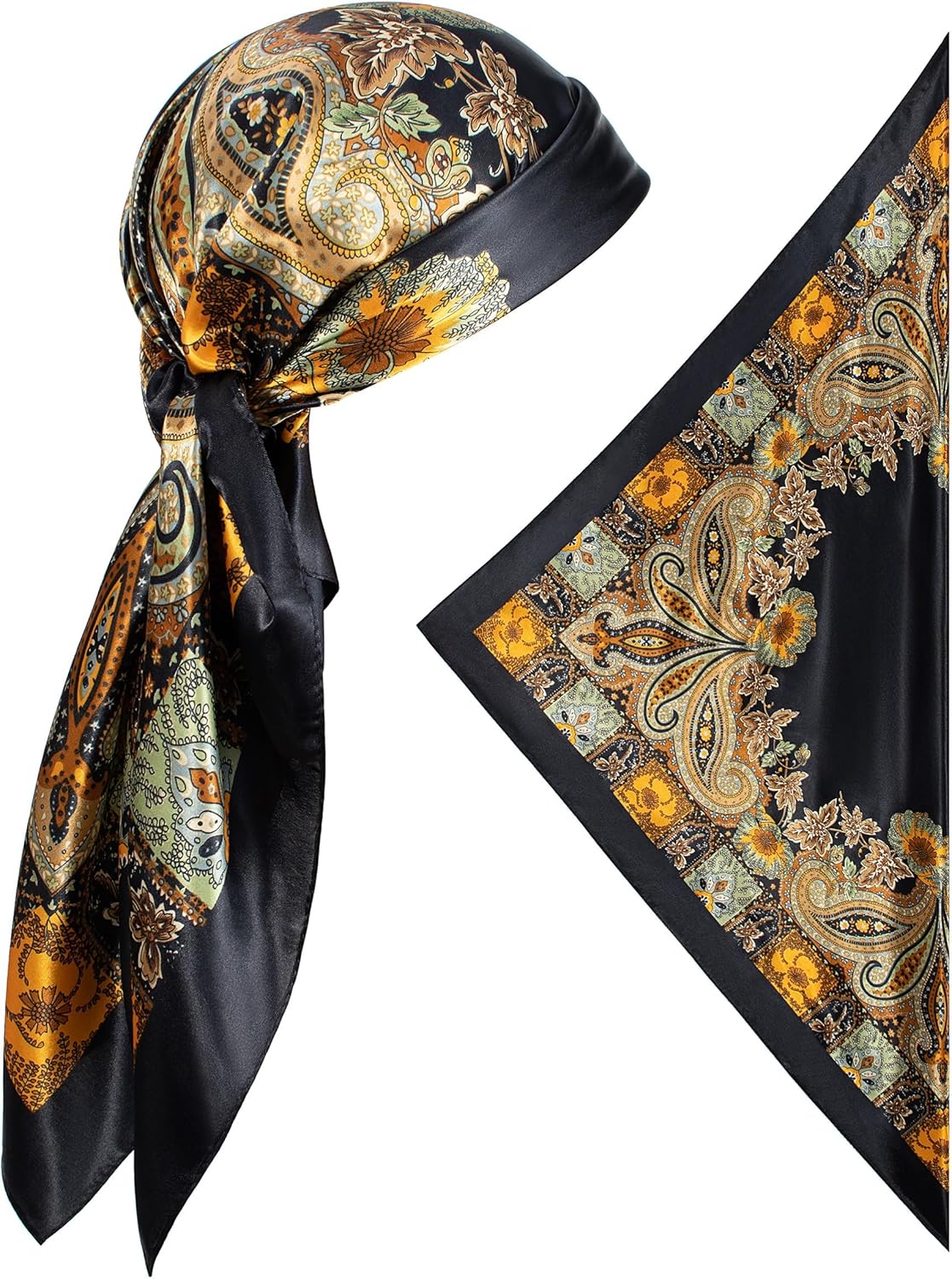 Women's Pirate Costume Pirate head Scarf Sash Belt Necklace Errings Eye Patch Halloween Cosplay Costume Accessories Set - Image 2