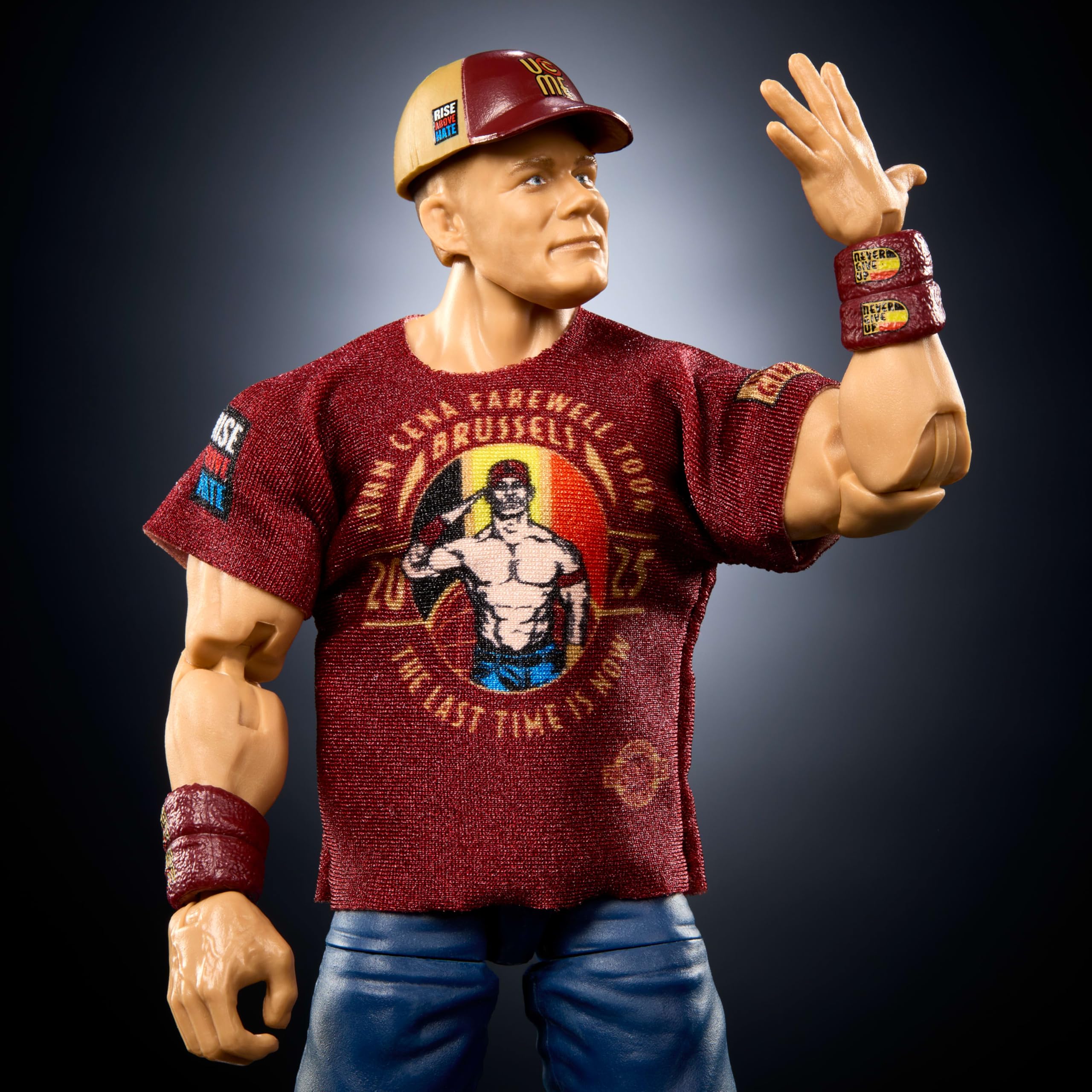 Mattel WWE Elite Collection - John Cena, personaggio collezionabile Series 120, alto 15+ cm con 25 punti di articolazione e mani intercambiabili incluse, 8+ anni, JGV13