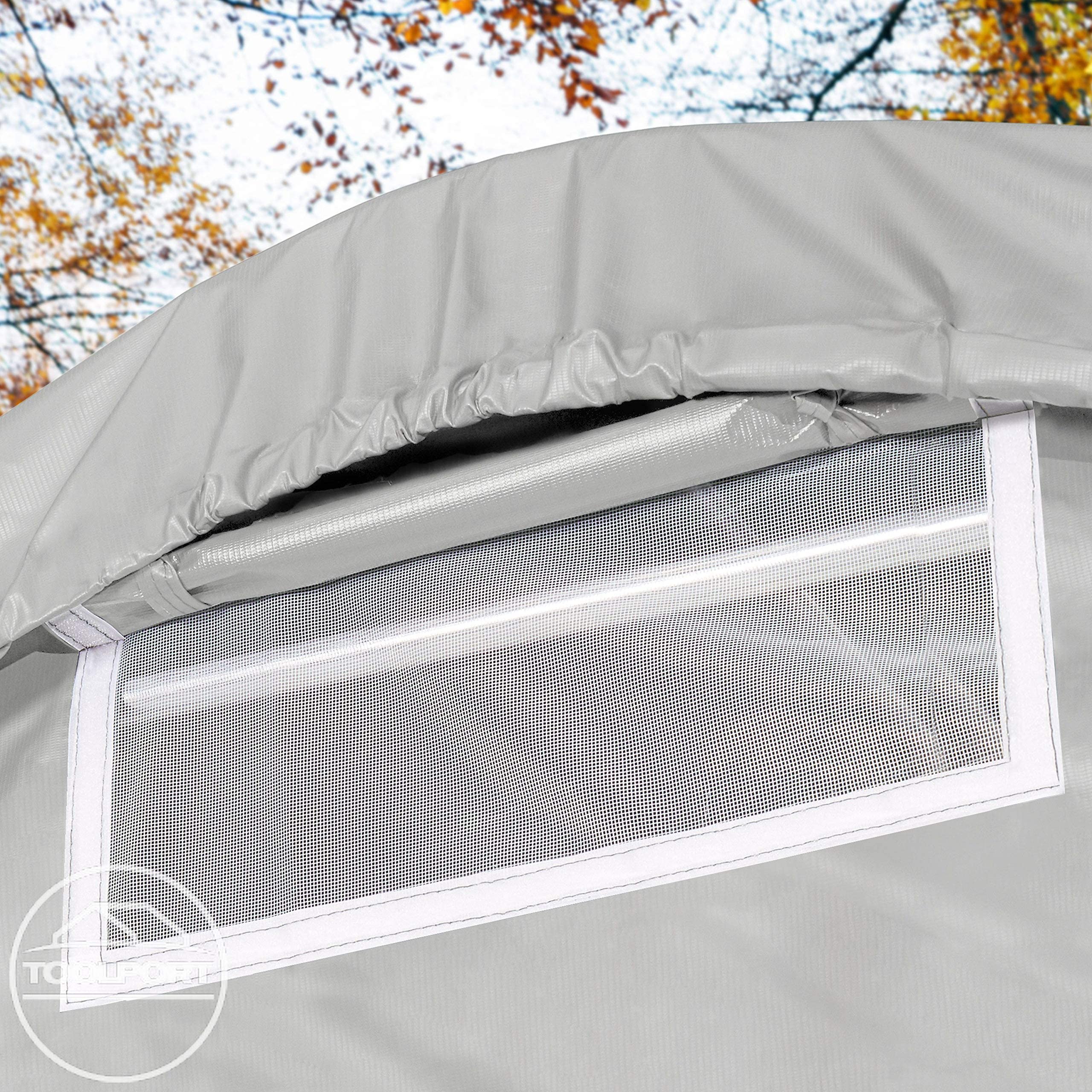 TOOLPORT Tente-Garage carport 3,3 x 6,0m d'élevage abri agricole Tente de Stockage bâche PVC 800 N Armature Solide Gris