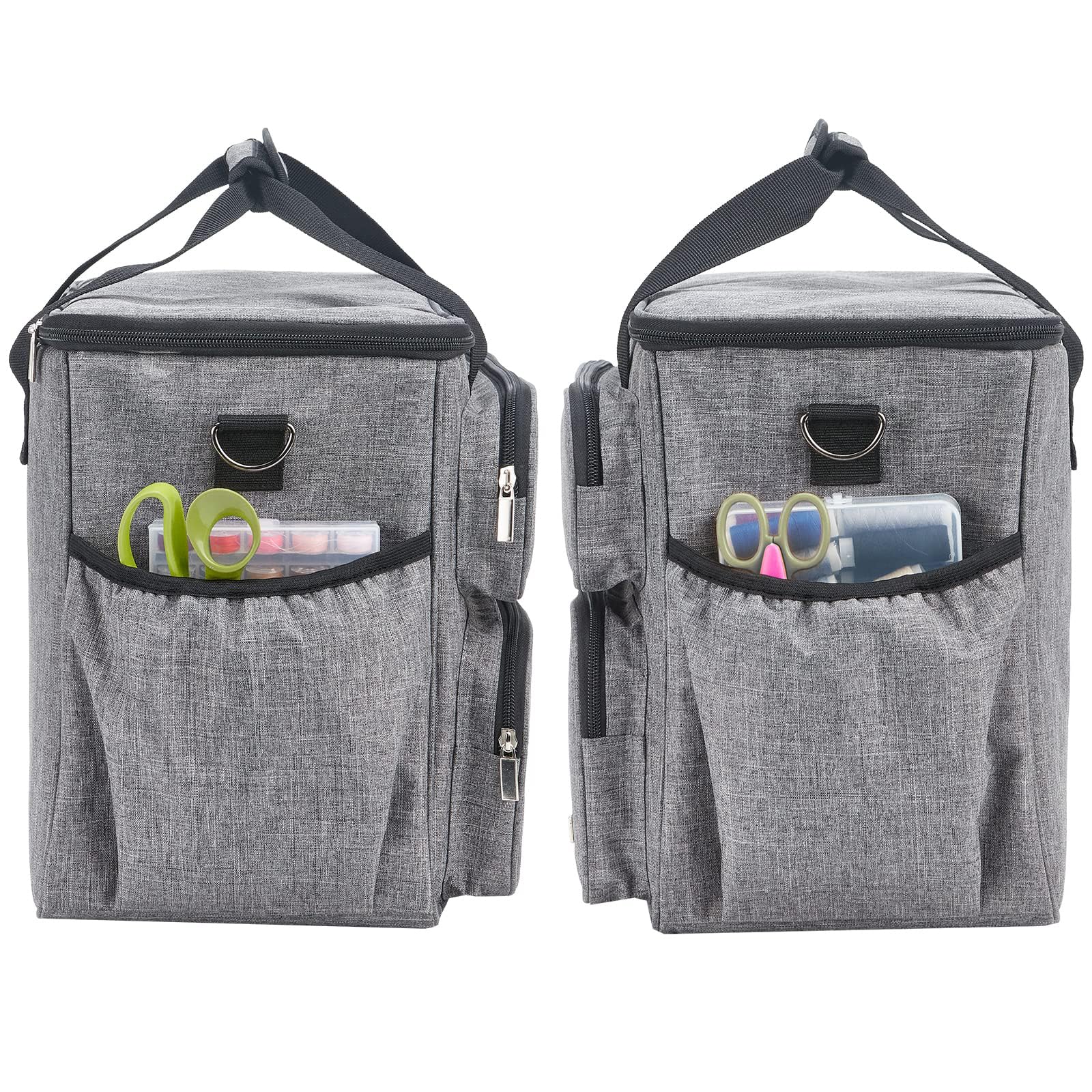 Borsa organizer per accessori da cucito densa con accesso superiore