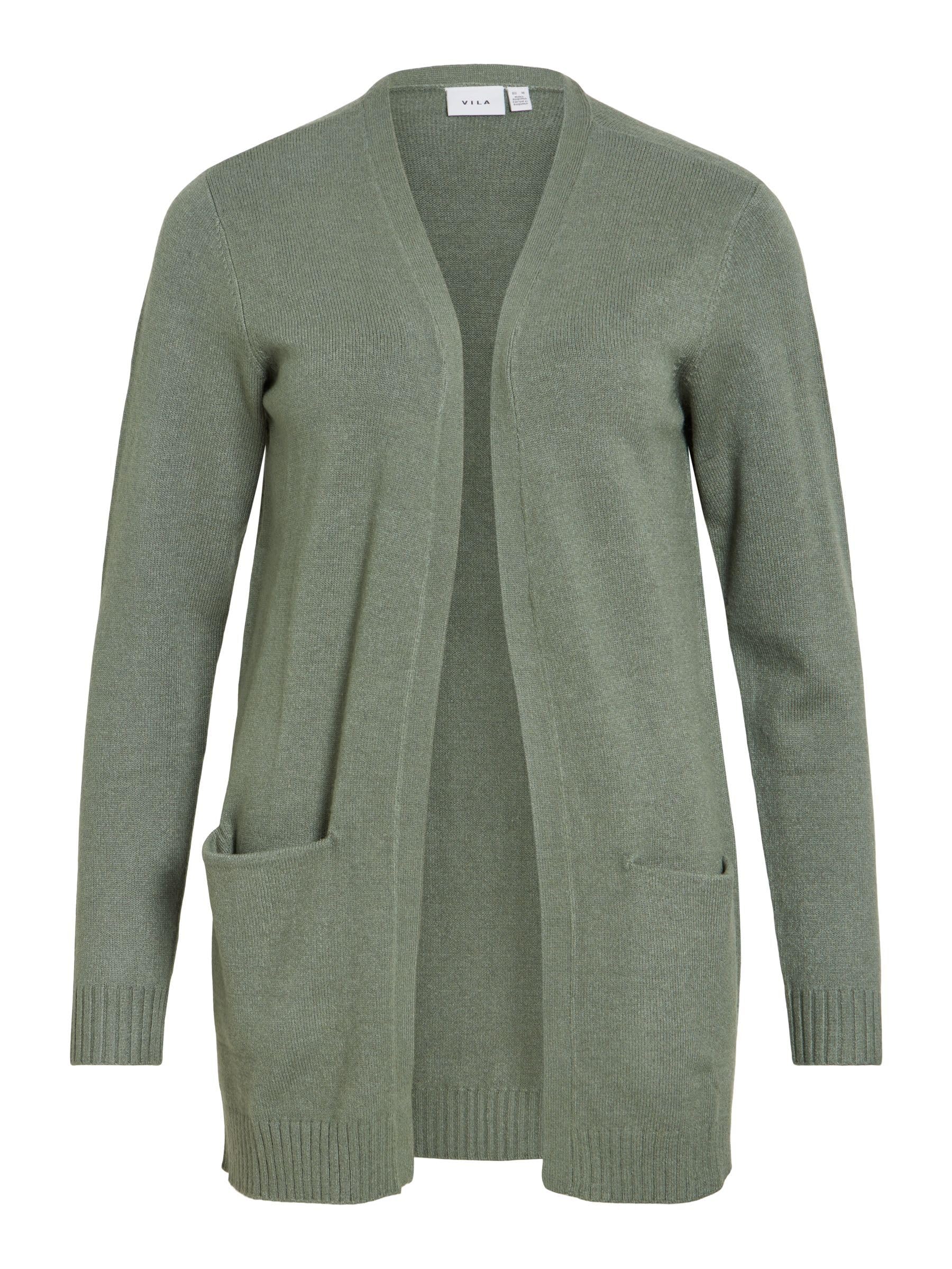 Vila Women's Viril Open L/S Knit Cardigan-Noos Sweater, Laurel Wreath, M