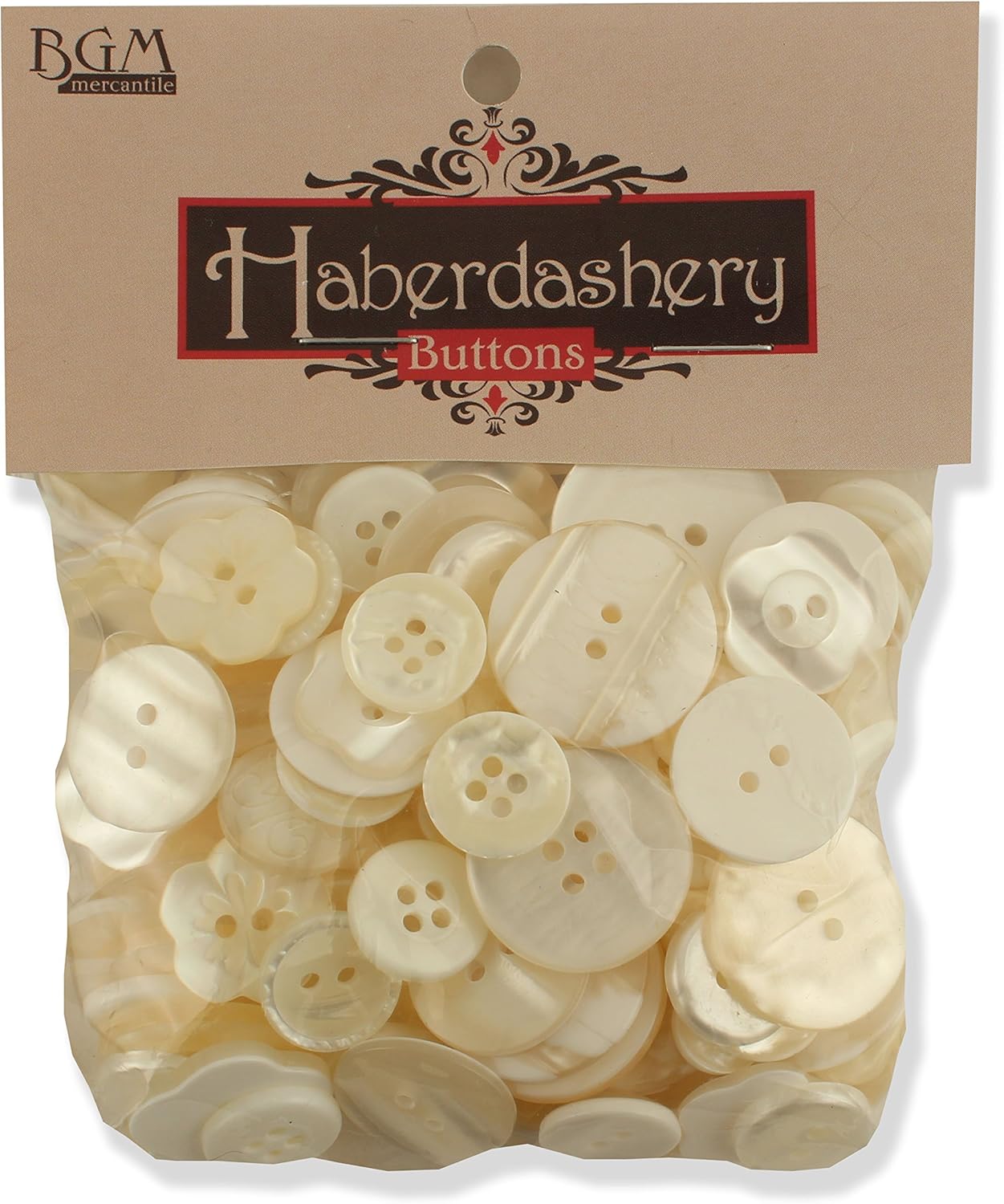 Buttons Galore Haberdashery Button, Ivory/Pearl