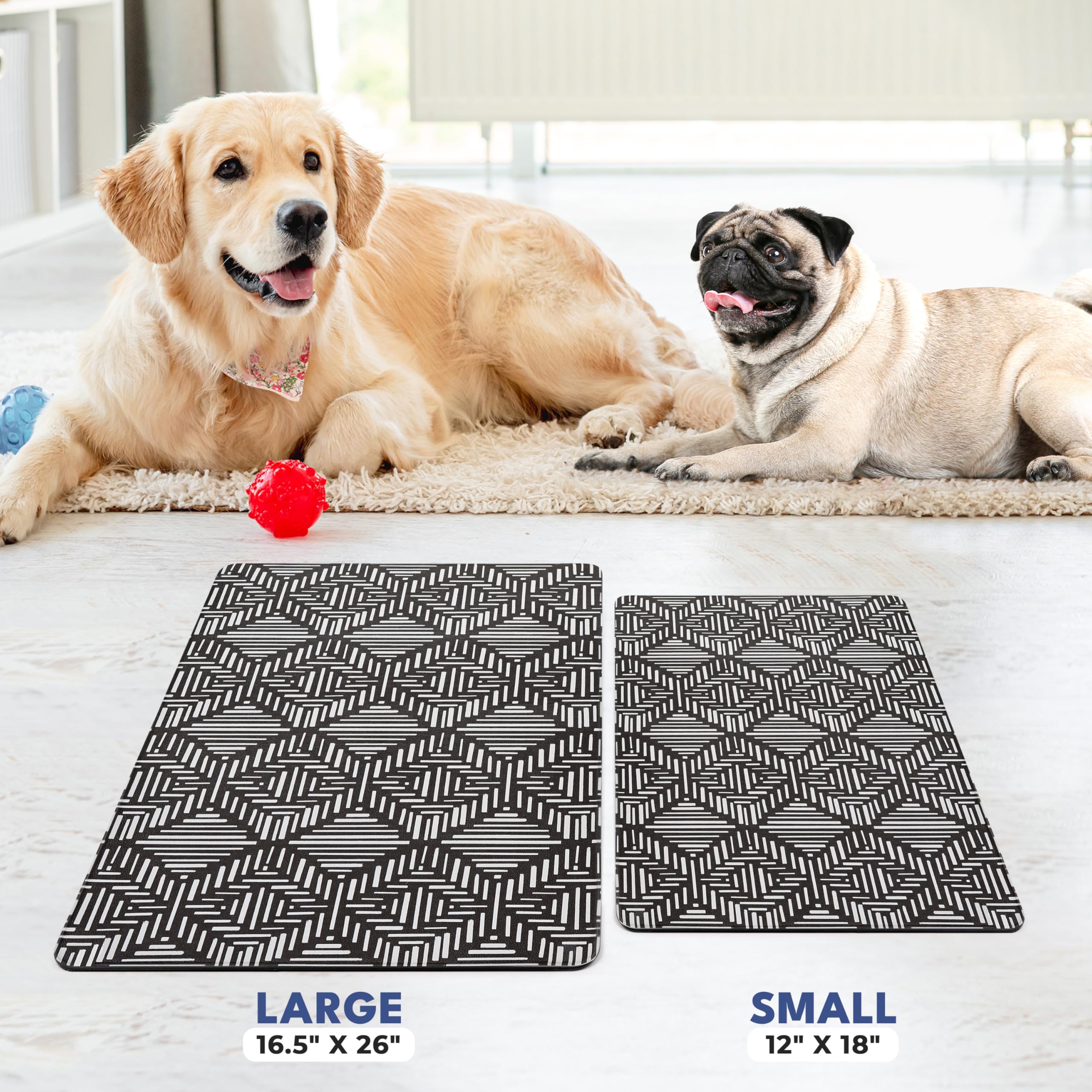 NALALAS Tapis de nourriture bohème pour petit chien et chat – Tapis de nourriture imperméable pour petits chiens et chats – Tapis de nourriture pour chats et petits chiens – Tapis de gamelle