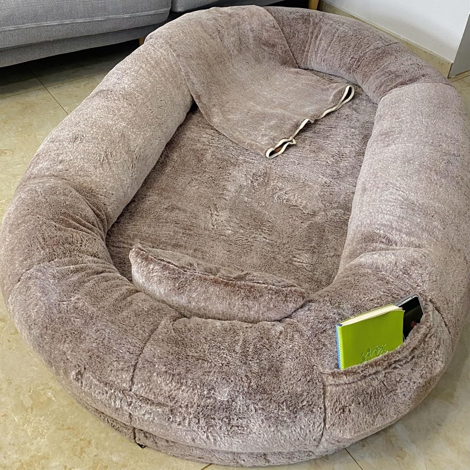 Large Human Dog Bed,Giant Dog Bed for Humans Luxury Fluffy Washable