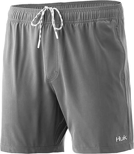 Miniatura 33 de HUK Pantalones cortos de pesca y natación Playa de secado rápido para hombre + UPF 30 Key Lime - 6",Trenza - 6",Rosa cebada - 17",Resplandor azul