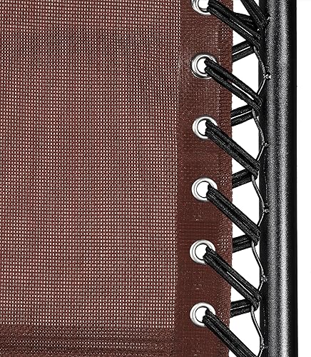 Miniatura 6 de PATIKIL Tela de repuesto para silla de gravedad, tela antigravedad, kit de herramientas de reparación con cordón para patio al aire libre, café