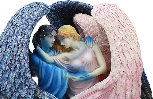 Miniatura 3 de Ebros Gift Sheila Wolk Obra maestra Día Rendición a la Noche Crepúsculo Ángeles Estatua 9.5 pulgadas de alto amanecer abrazando el atardecer seres